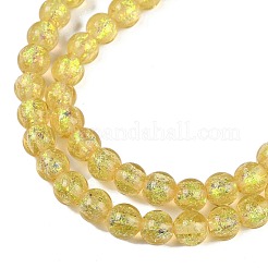 Нити из фольгированных бусин лэмпворк ручной работы&nbsp;FOIL-K003-06B-09