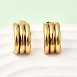 Тройные серьги-гвоздики из нержавеющей стали 201&nbsp;EJEW-Z151-01G