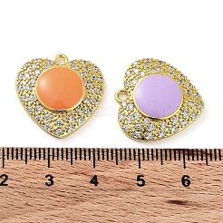 Латунные микропаве прозрачные подвески с фианитом KK-F871-07G