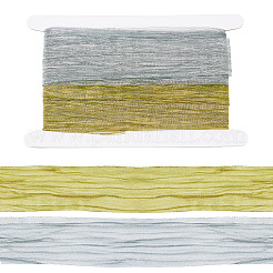 10 ярд двухцветной полиэстеровой ленты с морщинами OCOR-TA0001-95