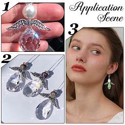 60шт 2 стиля бусины из сплава в тибетском стиле FIND-SC0010-41