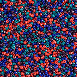 Perles de rocaille rondes en verre opaque&nbsp;GLAA-TAC0025-07A-08
