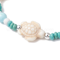 Bracelets en perles de turquoise synthétique teintées et de howlite naturelle pour femmes&nbsp;BJEW-JB11794-02