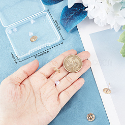 6 шт. серьги-гвоздики из латуни с микропаве из кубического циркония KK-BBC0008-69B