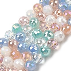 Стеклянные бусины с гальваническим покрытием  EGLA-D300-06-8mm-06