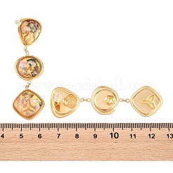 Ohrstecker aus Edelstahl 304 mit Harzanhänger&nbsp;SA-E001-01G