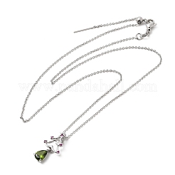 Подвески с микропаве из кубических цирконий в форме рождественской елки из латуни NJEW-L468-01P-B02