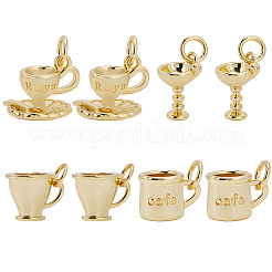 8шт 4 стиля латунные подвески&nbsp;KK-BBC0023-95