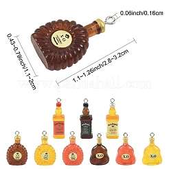 9шт 9 стиля прозрачные подвески из смолы&nbsp;RESI-YW0005-85