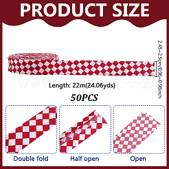Nastro in poliestere con motivo tartan&nbsp;OCOR-WH0078-540B
