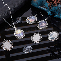 100 Stück DIY-Set zur Herstellung ovaler Anhänger&nbsp;DIY-AR0001-35AS
