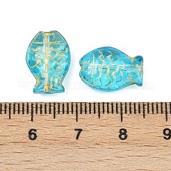 Гальванопокрытие и стеклянные бусины с золотым металлическим плетением&nbsp;EGLA-T029-01C