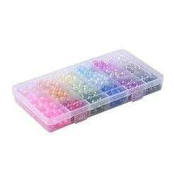 540 Uds. 18 cuentas de perlas de imitación de plástico abs pintadas con aerosol de estilo&nbsp;OACR-YW0001-35B