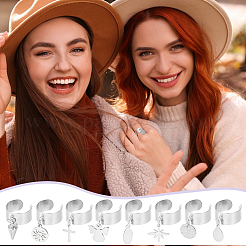 Кольца-манжеты из нержавеющей стали 304&nbsp;RJEW-UN00017