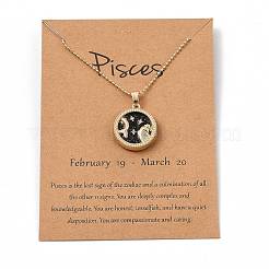 Сплав горный хрусталь кулон ожерелья NJEW-H306-A01-G