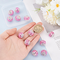 12 шт. бусины из полимерной глины со стразами RB-PH0001-46