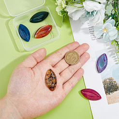 6 шт. 6 стиля кабошонов из натурального агата с трещинками G-FH0002-63A