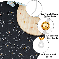 80 шт. 4-х цветные экологически чистые пластиковые крючки для сережек STAS-FH0002-15