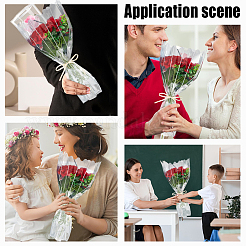 100 шт. пластиковая упаковка для цветочных букетов из opp&nbsp;AJEW-AR0005-02