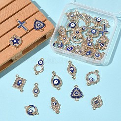 36 шт. 18 стиля сплава синие эмалевые соединительные подвески&nbsp;ENAM-FS0002-97