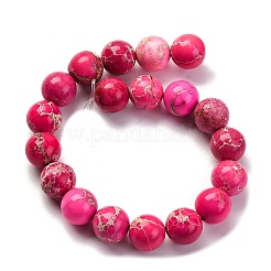 Нити бусин из окрашенного натурального регалита/императорской яшмы/морского осадка яшмы&nbsp;X-G-B124-C03-02