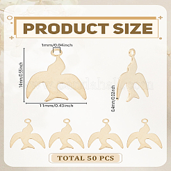 50 шт. подвески из нержавеющей стали 201&nbsp;STAS-LP0004-18