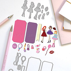 Трафареты для резки штампов из углеродистой стали с винтажными персонажами DIY-WH0309-2079