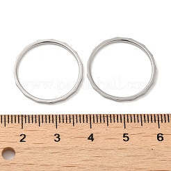 変色しない304ステンレススチールの指輪  ステンレス鋼色  内径：18mm&nbsp;RJEW-I101-02C-P