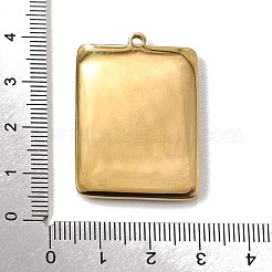 304ステンレススチールと天然パウアシェルを使用したペンダント  18KGP本金メッキ  イオンプレーティング（ip）  長持ちメッキ  長方形のチャーム  36x25.5x4.5mm  穴：1.8mm&nbsp;SH-CBA7184-01J-G