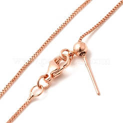 1 мм стойка покрытие латунная цепочка коробка регулируемые слайдер ожерелья для женщин мужчин MAK-L044-01RG