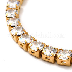 Теннисный браслет из прозрачного кубического циркония&nbsp;BJEW-E009-25B-G