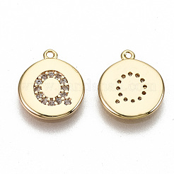 Латунные микропаве прозрачные кубические циркониевые подвески KK-N231-233Q-NF