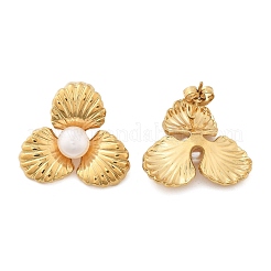 Orecchini a bottone in acciaio inossidabile 304&nbsp;EJEW-S246-07G