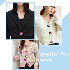 8 шт. 2-х цветные латунные пуговицы с тремя отверстиями на ножке BUTT-GF0003-57C