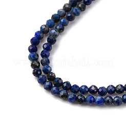 Нитки бусины из натурального ляписа-лазури&nbsp;LS-G-RM241221-B19
