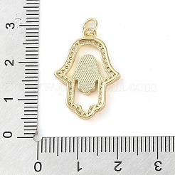 Pendenti in zirconi cubici trasparenti in micro pavè di ottone&nbsp;KK-Q813-04G