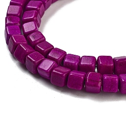 Синтетических нитей бирюзовые бусы&nbsp;X-TURQ-G108-4x4mm-02