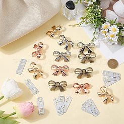 12 Stück 4 Farben Bowknot Legierung dekorative Schnallen&nbsp;FIND-CP0003-70
