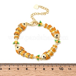 Латунные браслеты-цепочки с микропаве из кубического циркония для женщин&nbsp;BJEW-H639-01G