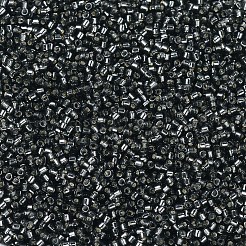 MIYUKIデリカビーズ  シリンダー  日本製シードビーズ  11/0  (db0613) 染めシルバー裏地ダークグレー  1.3x1.6mm  穴：0.8mm  約10000個/袋  50 G /袋&nbsp;SEED-X0054-DB0613
