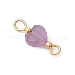 Натуральные звенья в форме сердца из смешанных драгоценных камней&nbsp;PALLOY-JF05035