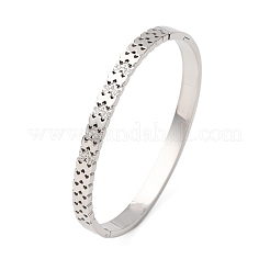 Женские браслеты-шарниры из нержавеющей стали 304 с микропаве из кубических цирконий&nbsp;BJEW-Z146-02P