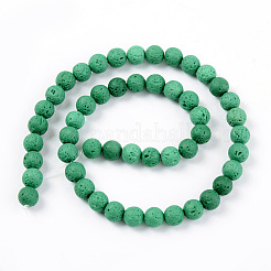 Синтетические бусины из лавы G-S247-6mm-02-1