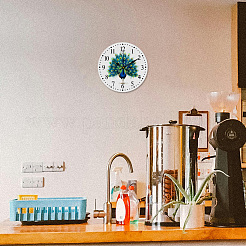 Настенные часы с принтом из мдф HJEW-WH0058-021