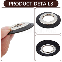 8 sac 2 couleurs imitation cuir PU patch œillet&nbsp;PURS-CL0001-34P