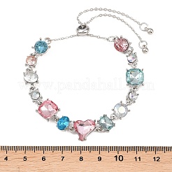 Браслеты-слайдеры из сплава со стразами&nbsp;BJEW-A156-04P