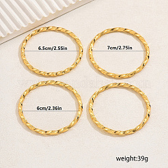 4 шт. элегантный набор из цинкового сплава витых браслетов для женщин&nbsp;IW6232-2