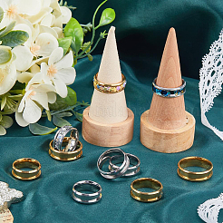 12 stücke 12 stile 201 edelstahl geriffelte finger ring einstellungen&nbsp;RJEW-SC0001-03