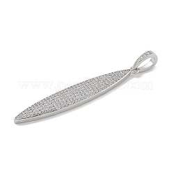 Реечное покрытие латунь микро паве прозрачный кубический цирконий большие подвески&nbsp;KK-G515-38P