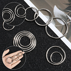 40 шт. 4 стиля соединительных колец из цинкового сплава&nbsp;FIND-SP0002-79P
